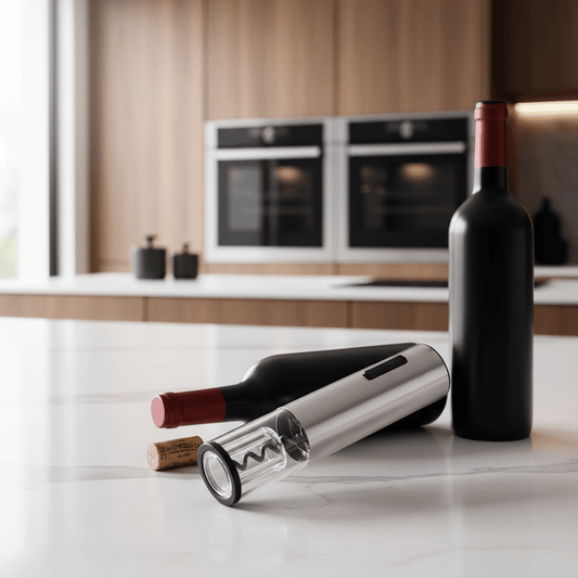 Lazotree | Elektrisk vinoplukker 4-i-1 med folieskærer, hælder og vakuumprop
