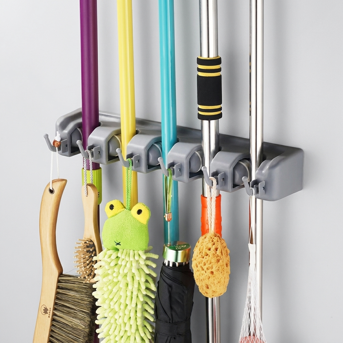 TIDYRACK – Wall Mount Mop and Broom Holder for Organized Spaces