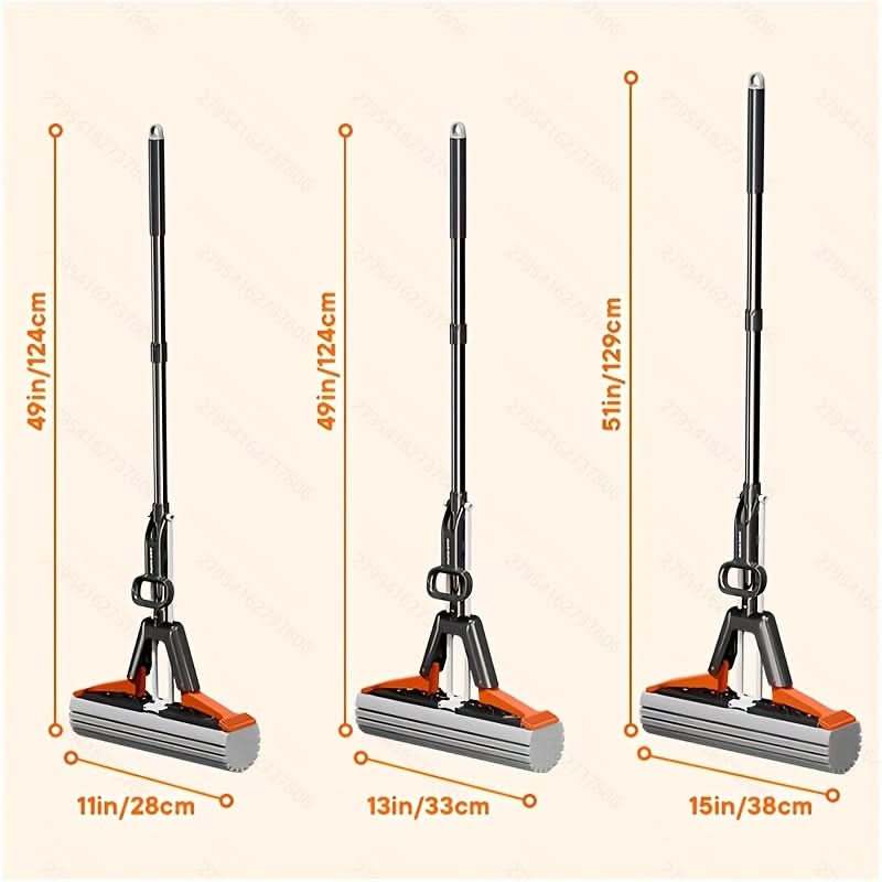 FLOWMOP - High-absorbency sponge squeeze mop for fast and effortless floor cleaning