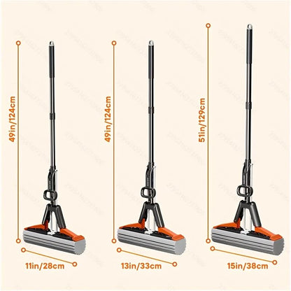 FLOWMOP - High-absorbency sponge squeeze mop for fast and effortless floor cleaning