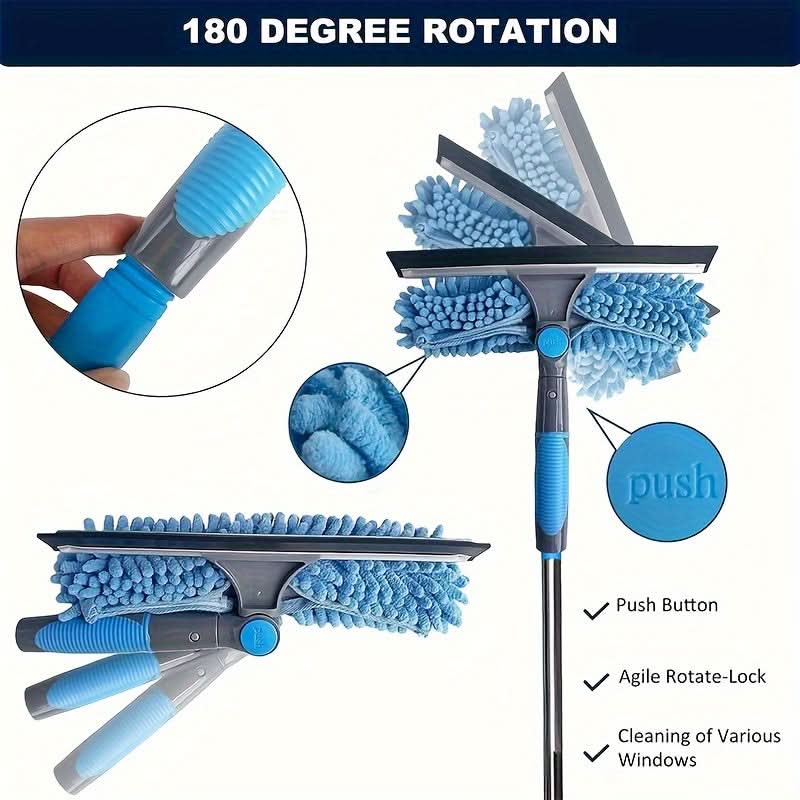 SKYSHINE - Extendable window cleaning kit for streak-free results