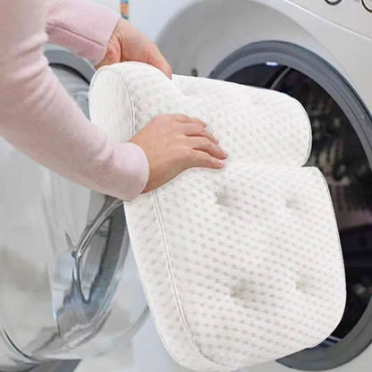 Blød badepude i 4D air mesh til nakke og skuldre