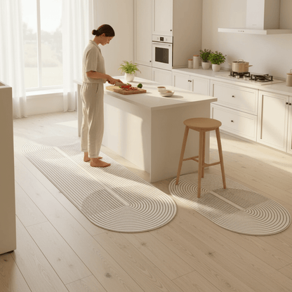 Blød køkkenmåtte i skum med skridsikker bund til lange køkkentjanser