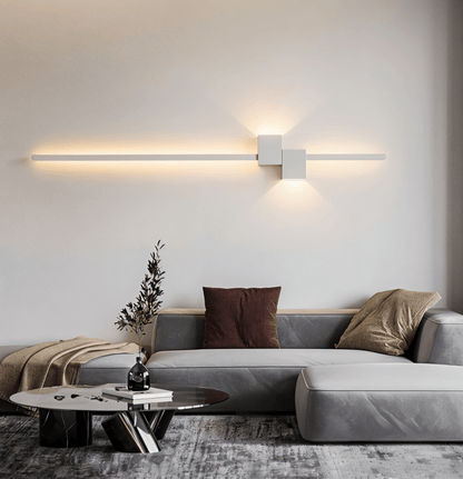 Minimalistisk LED-væglampe i metal til indirekte lys