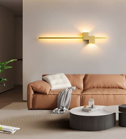 Minimalistisk LED-væglampe i metal til indirekte lys