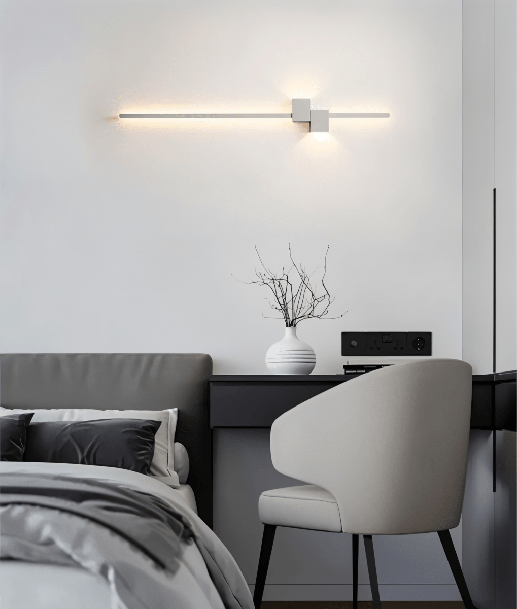 Minimalistisk LED-væglampe i metal til indirekte lys
