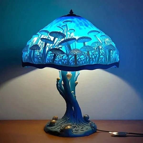 Dekorativ mosaiklampe i farvet glas til blødt stemningslys