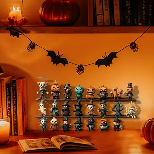 Halloween countdown-boks med 31 figurer og minidekorationer