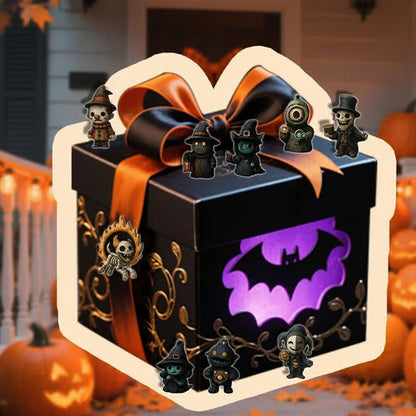 Halloween countdown-boks med 31 figurer og minidekorationer