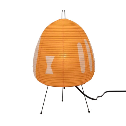 Elegant bordlampe i rispapir med jernfod i japansk design