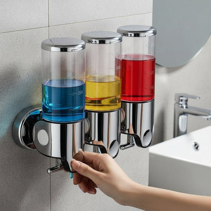 Vægmonteret sæbedispenser i rustfrit stål med 500 ml beholder