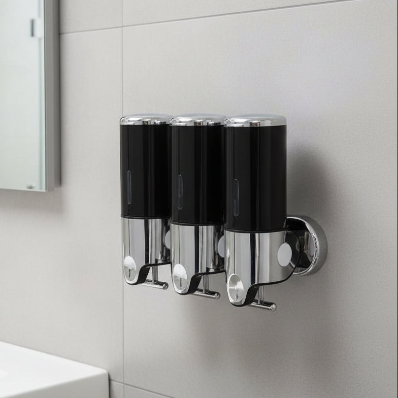 Vægmonteret sæbedispenser i rustfrit stål med 500 ml beholder
