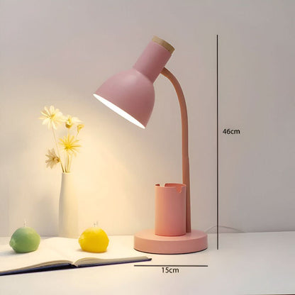 Moderne LED-bordlampe med penneholder til skrivebord og hjemmekontor