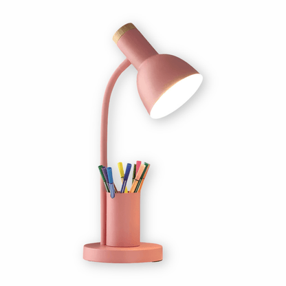 Moderne LED-bordlampe med penneholder til skrivebord og hjemmekontor
