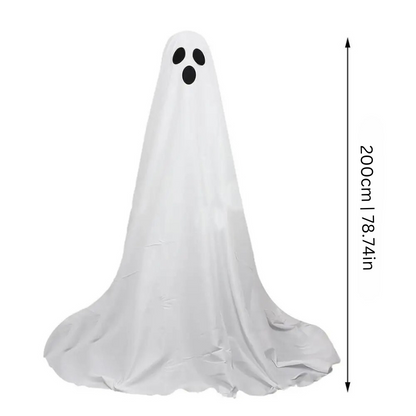 Lysende LED-spøgelse til halloweenpynt inde og ude i 120 cm