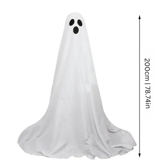 Lysende LED-spøgelse til halloweenpynt inde og ude i 120 cm