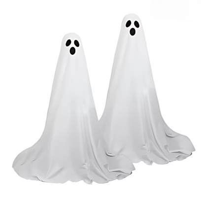 Lysende LED-spøgelse til halloweenpynt inde og ude i 120 cm