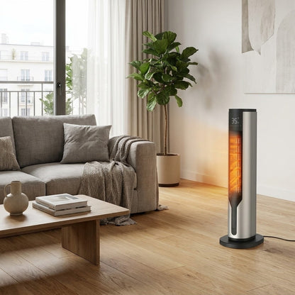 Bærbar tårnvarmer 2000 W med PTC-keramik til stue og kontor